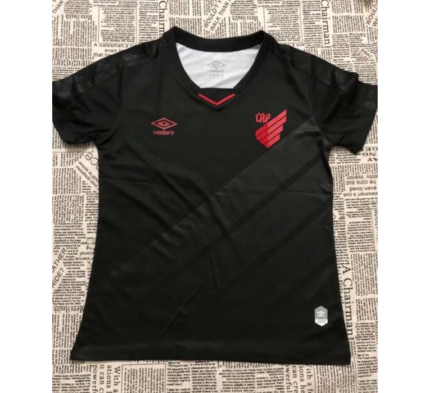 Club Athletico Paranaense Women Away Black Soccer Jersey Shirt 2020/21